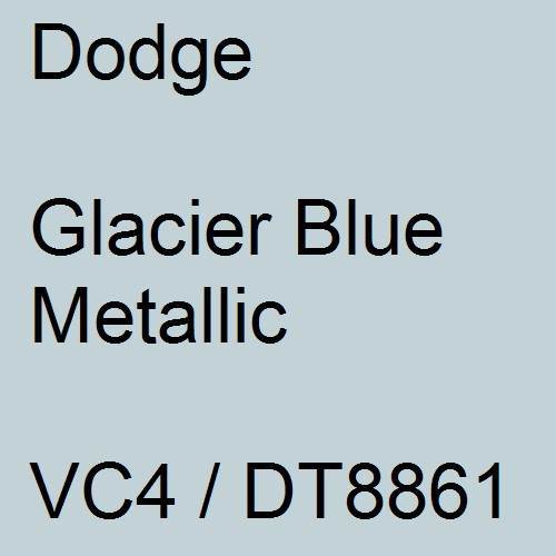 Dodge, Glacier Blue Metallic, VC4 / DT8861.